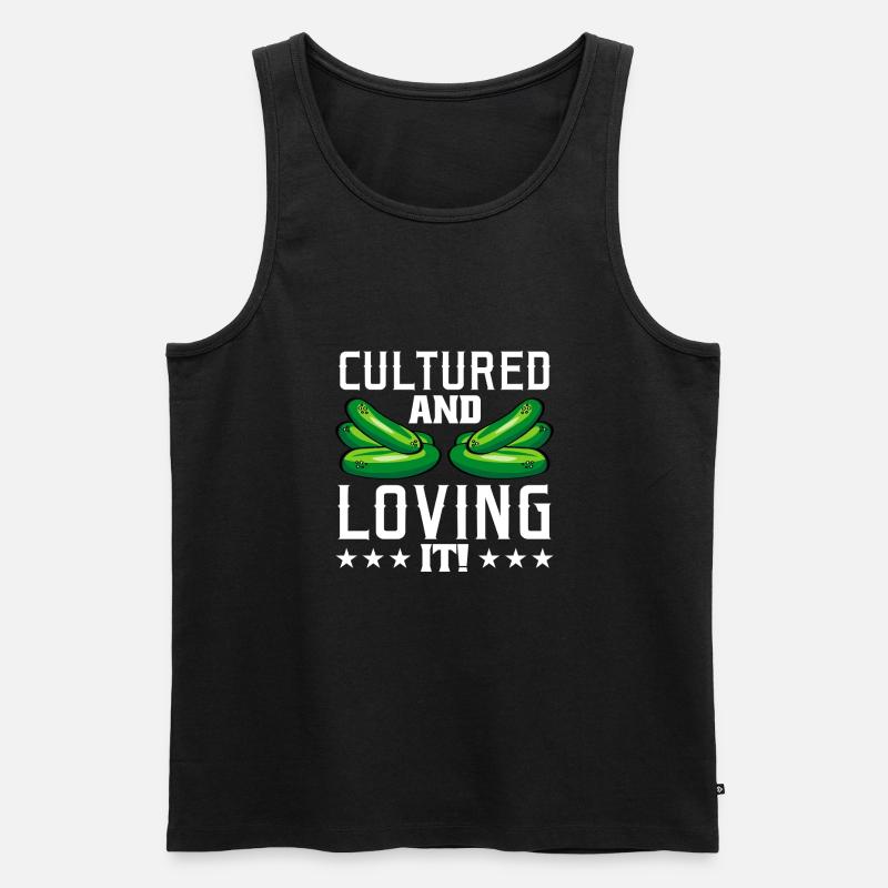 Gurken - Männer Premium Bio Tank Top - Schwarz