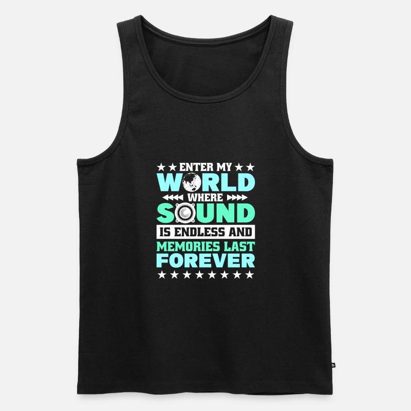 Festival - Männer Premium Bio Tank Top - Schwarz