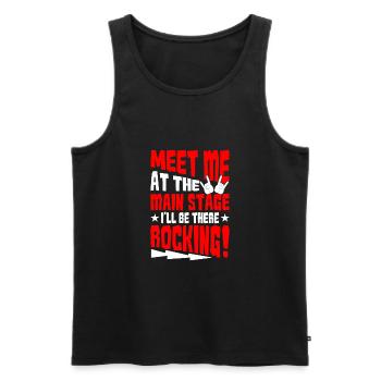 Festival - Men's Premium Organic Tank Top - black - Front - AI Model Male 178 light (178cm)