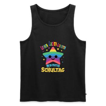 Schulkind - Männer Premium Bio Tank Top - Schwarz - Vorne - AI Model Male 178 light (178cm)