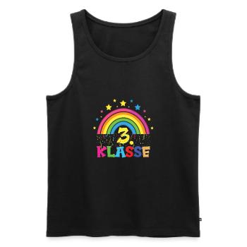 3. Schuljahr - Männer Premium Bio Tank Top - Schwarz - Vorne - Michal (187cm)