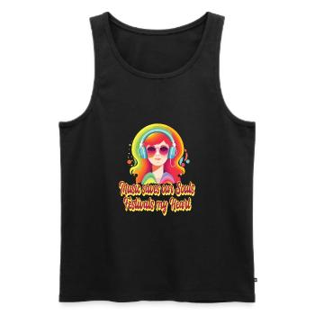 Festival - Men's Premium Organic Tank Top - black - Front - AI Model Male 178 light (178cm)