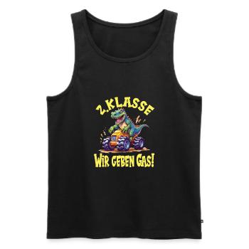 Schuljahr 2 - Männer Premium Bio Tank Top - Schwarz - Vorne - Michal (187cm)