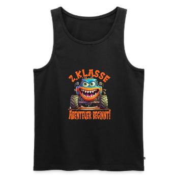 Schuljahr 2 - Männer Premium Bio Tank Top - Schwarz - Vorne - Michal (187cm)