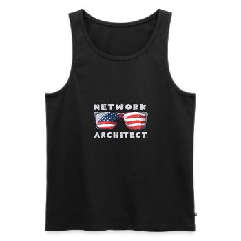 Network Engineer - Männer Premium Bio Tank Top - Schwarz - Vorne - Michal (187cm)