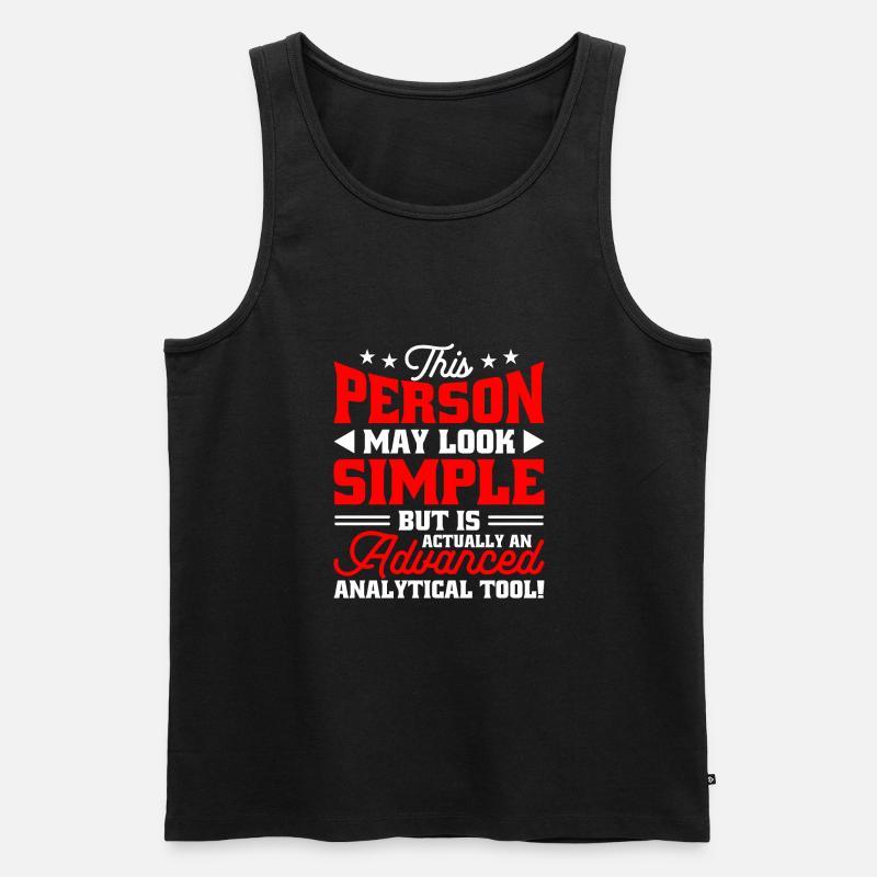Daten Analytiker Datenschutz Beauftragter - Männer Premium Bio Tank Top - Schwarz