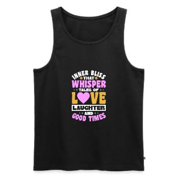 Hippy - Men's Premium Organic Tank Top - black - Front - Michal (187cm)