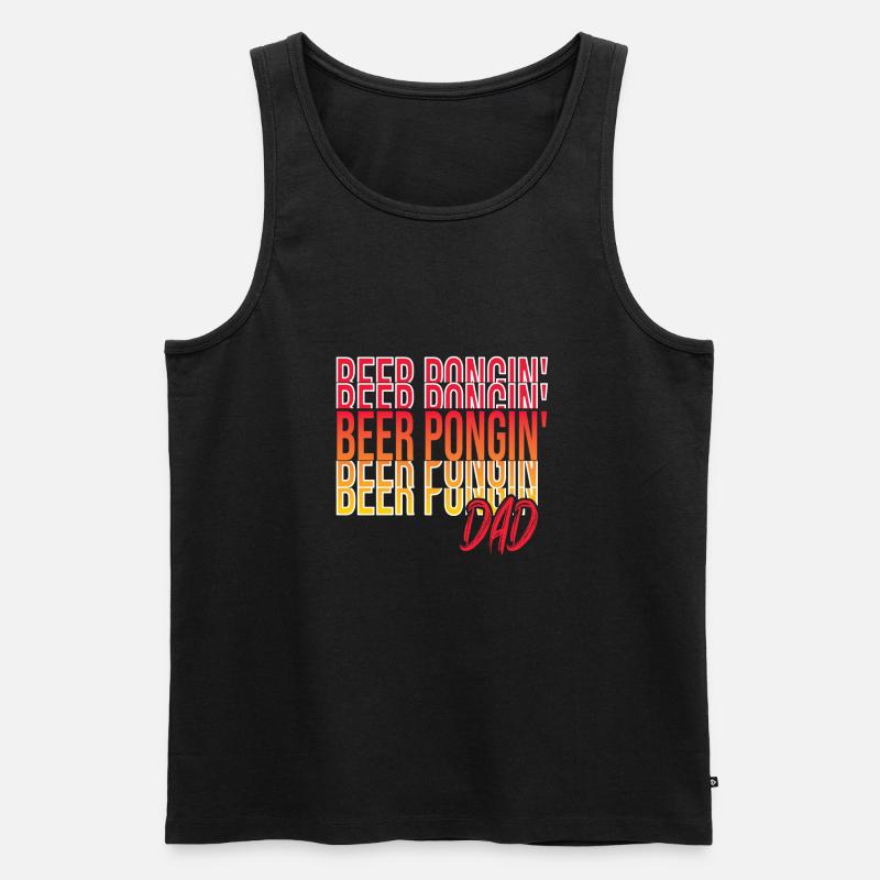 Trinkspiel - Männer Premium Bio Tank Top - Schwarz