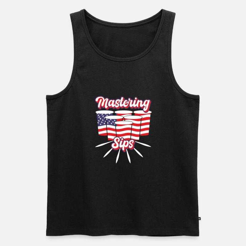 Trinkspiel - Männer Premium Bio Tank Top - Schwarz