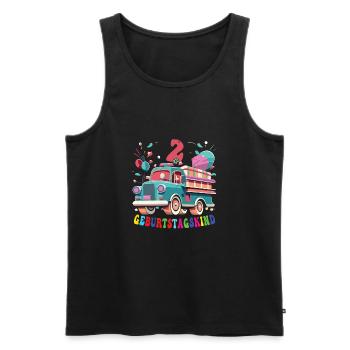 2. Geburtstag Jungs - Männer Premium Bio Tank Top - Schwarz - Vorne - Michal (187cm)
