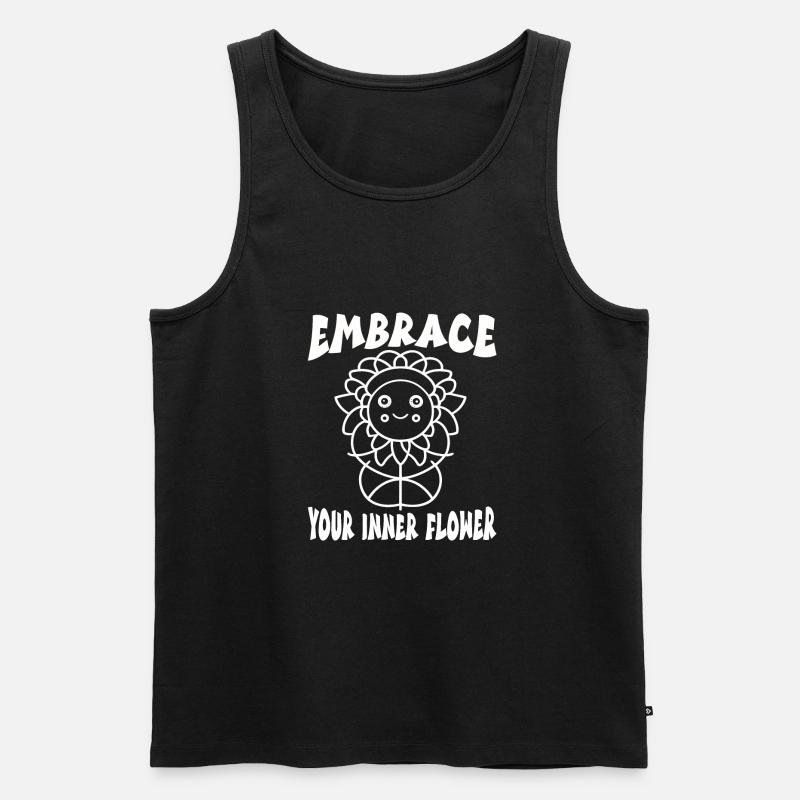 Hippie - Männer Premium Bio Tank Top - Schwarz