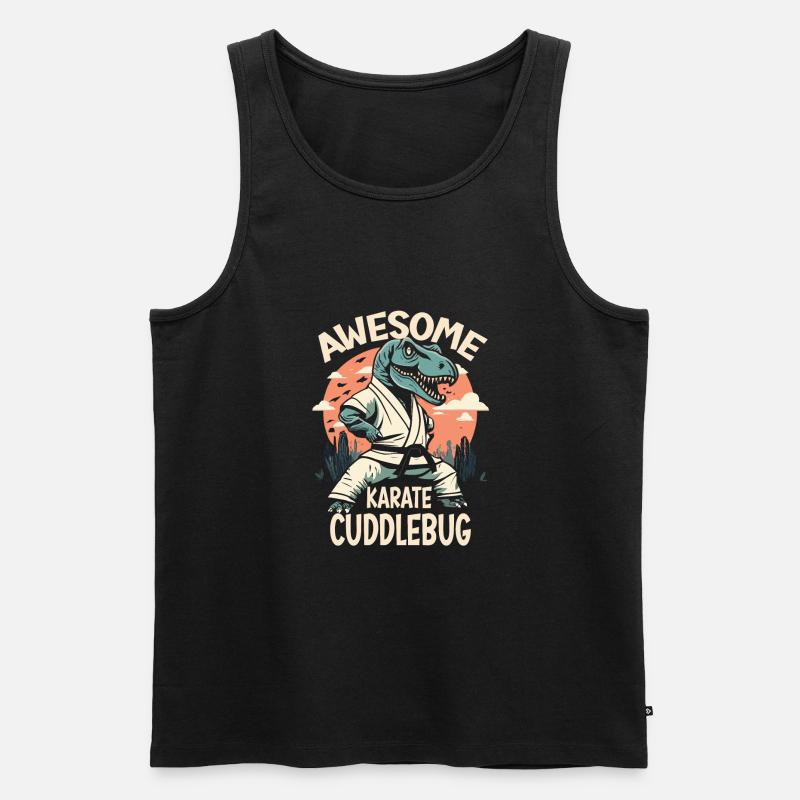 Karate - Männer Premium Bio Tank Top - Schwarz