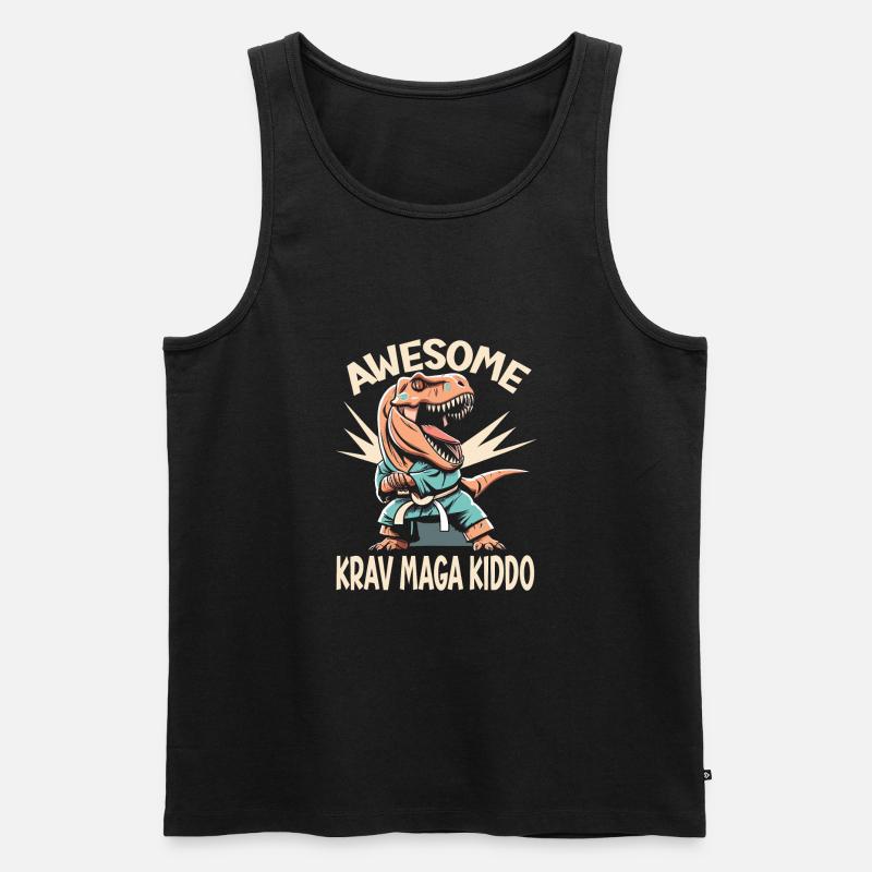 Krav Maga - Männer Premium Bio Tank Top - Schwarz