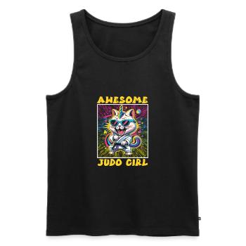 Judo - Men's Premium Organic Tank Top - black - Front - AI Model Male 178 light (178cm)
