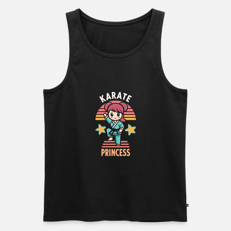 Karate - Männer Premium Bio Tank Top - Schwarz