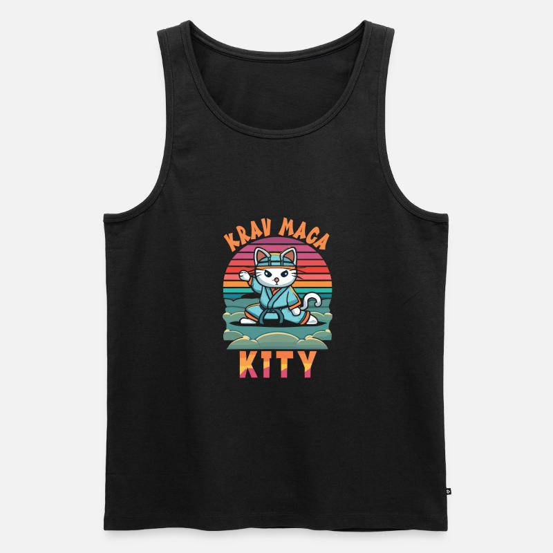 Krav Maga - Männer Premium Bio Tank Top - Schwarz