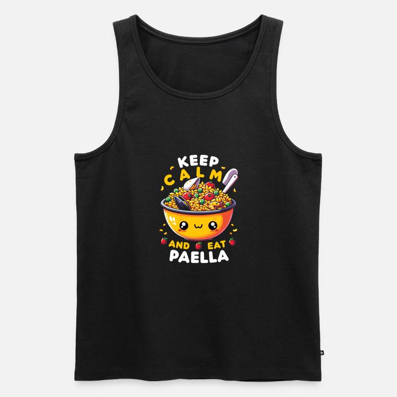 Spanisches Essen - Männer Premium Bio Tank Top - Schwarz
