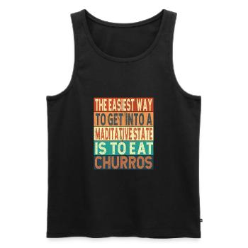 Spanisches Essen - Männer Premium Bio Tank Top - Schwarz - Vorne - AI Model Male 178 light (178cm)