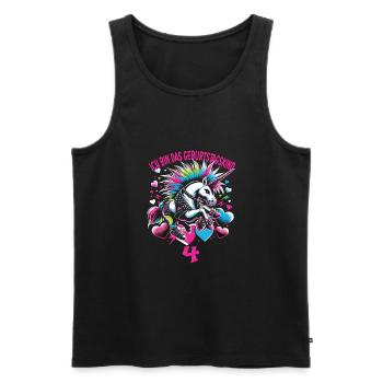 Kindergeburtstag - Männer Premium Bio Tank Top - Schwarz - Vorne - Michal (187cm)