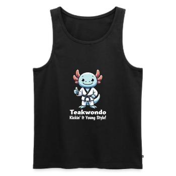 Teakwondo - Men's Premium Organic Tank Top - black - Front - AI Model Male 178 light (178cm)