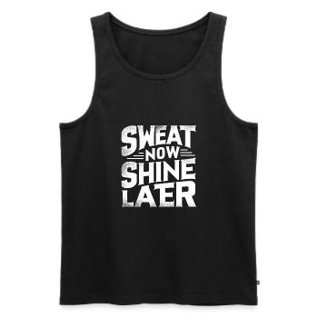 Abnehmen - Männer Premium Bio Tank Top - Schwarz - Vorne - AI Model Male 178 light (178cm)