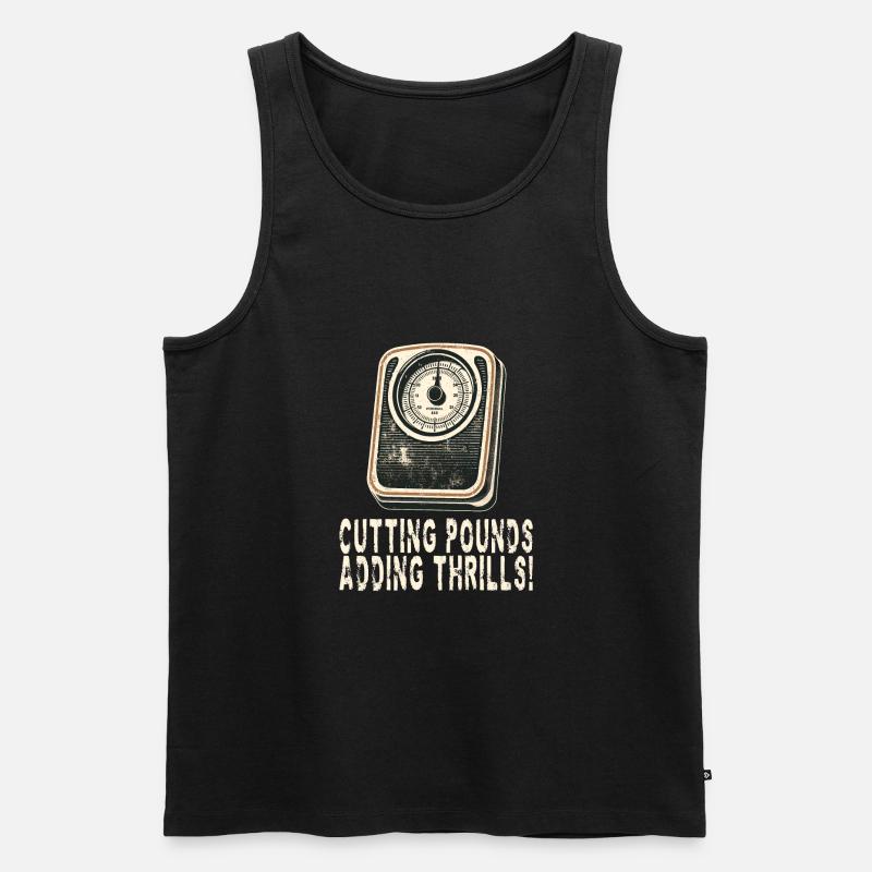 decrease - Men's Premium Organic Tank Top - black