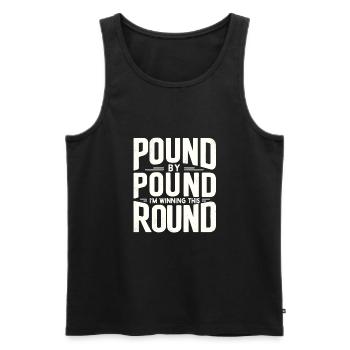 Abnehmen - Männer Premium Bio Tank Top - Schwarz - Vorne - AI Model Male 178 light (178cm)