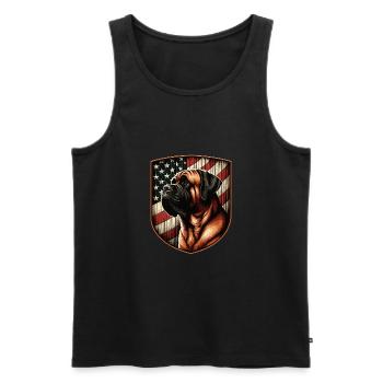 Bullmastiff - Men's Premium Organic Tank Top - black - Front - Michal (187cm)