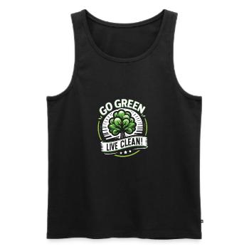 Umweltschutz - Männer Premium Bio Tank Top - Schwarz - Vorne - Michal (187cm)