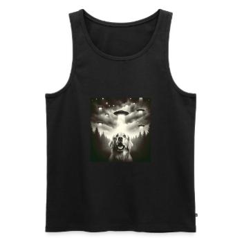 Golden Retriever - Men's Premium Organic Tank Top - black - Front - Michal (187cm)