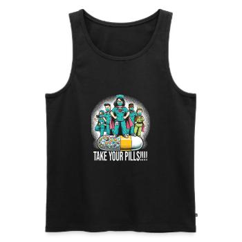 Geriatric nurse - Men's Premium Organic Tank Top - black - Front - AI Model Male 178 light (178cm)