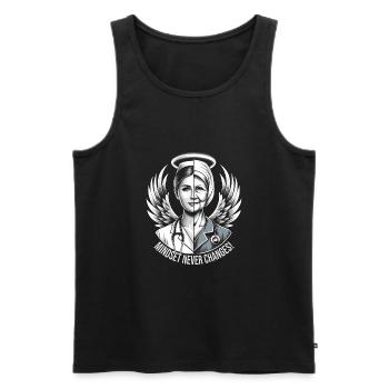 Geriatric nurse - Men's Premium Organic Tank Top - black - Front - AI Model Male 178 light (178cm)