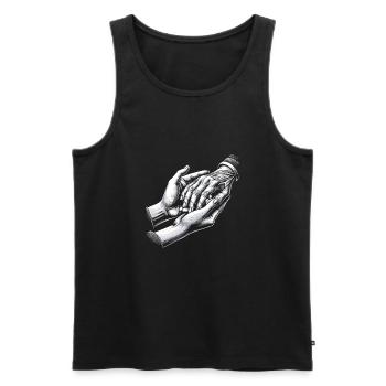 Geriatric nurse - Men's Premium Organic Tank Top - black - Front - AI Model Male 178 light (178cm)