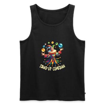 Medieval Market - Men's Premium Organic Tank Top - black - Front - AI Model Male 178 light (178cm)