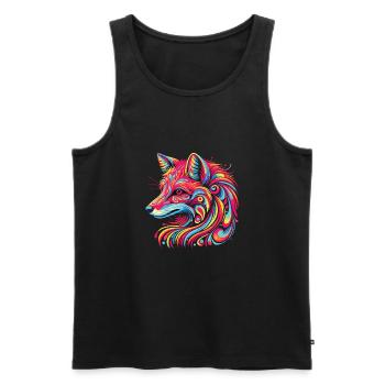 Hippie Festival - Männer Premium Bio Tank Top - Schwarz - Vorne - Michal (187cm)