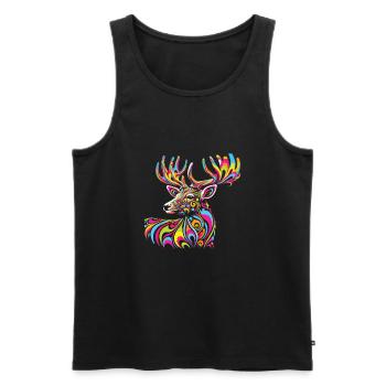Hippie Festival - Männer Premium Bio Tank Top - Schwarz - Vorne - Michal (187cm)