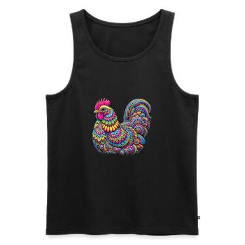 Hippie Festival - Männer Premium Bio Tank Top - Schwarz - Vorne - Michal (187cm)