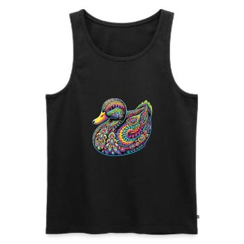 Hippie Festival - Männer Premium Bio Tank Top - Schwarz - Vorne - Michal (187cm)