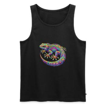 Hippie Festival - Männer Premium Bio Tank Top - Schwarz - Vorne - Michal (187cm)