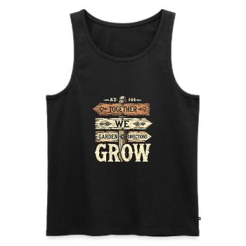Garten - Männer Premium Bio Tank Top - Schwarz - Vorne - AI Model Male 178 light (178cm)
