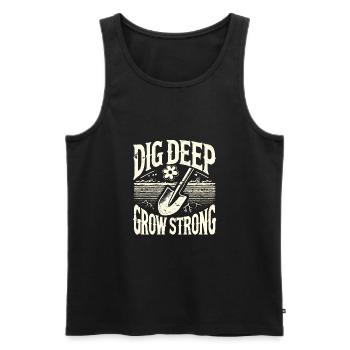 Garten - Männer Premium Bio Tank Top - Schwarz - Vorne - AI Model Male 178 light (178cm)