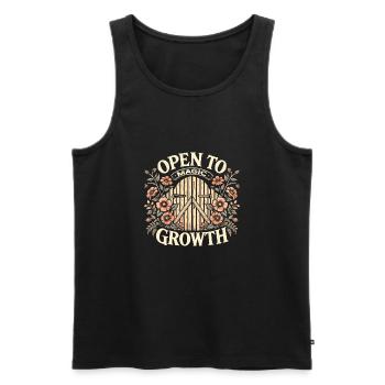 Garten - Männer Premium Bio Tank Top - Schwarz - Vorne - AI Model Male 178 light (178cm)