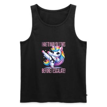 Kampfsport - Männer Premium Bio Tank Top - Schwarz - Vorne - Michal (187cm)