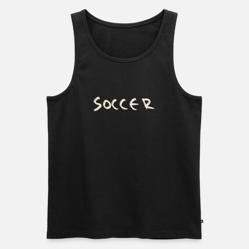 Soccer - Männer Premium Bio Tank Top - Schwarz