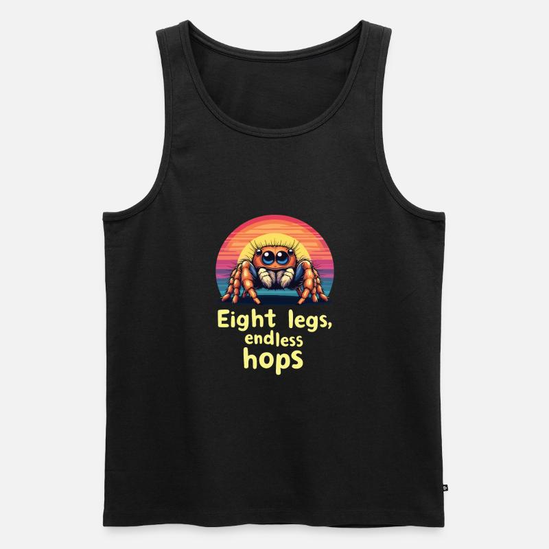 Spinne - Männer Premium Bio Tank Top - Schwarz