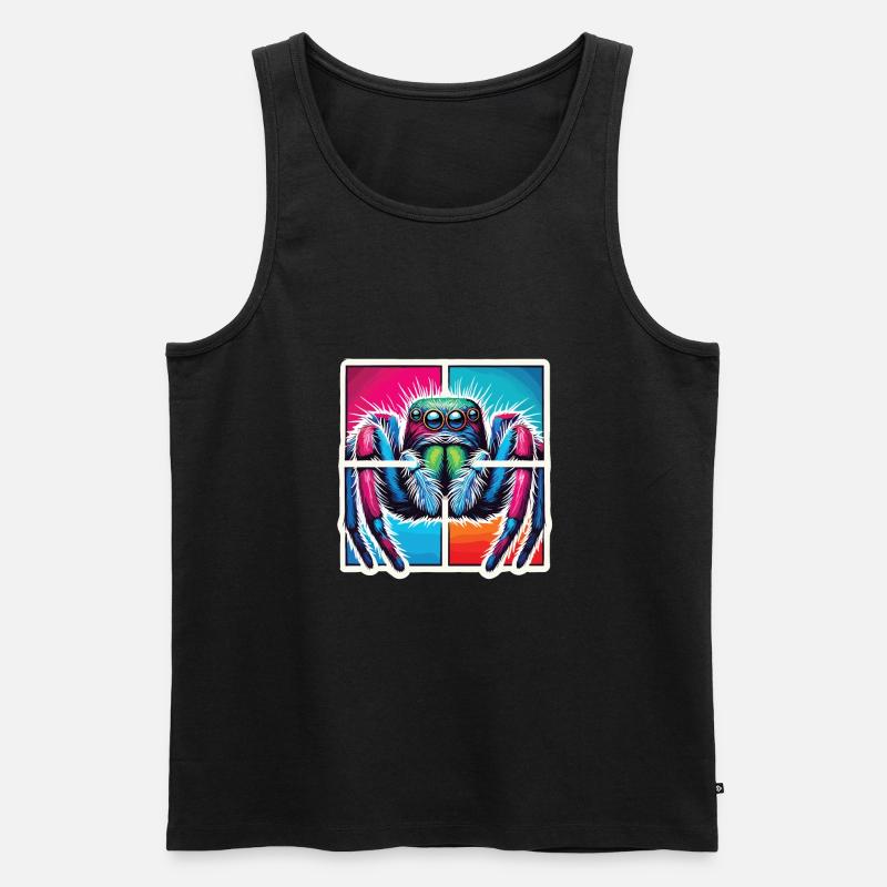 Spinne - Männer Premium Bio Tank Top - Schwarz