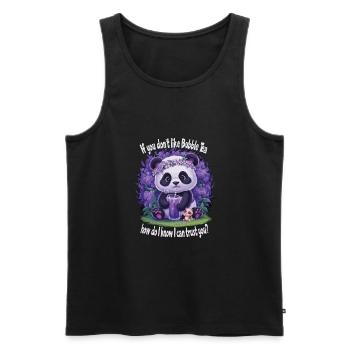 Bubble Tea - Men's Premium Organic Tank Top - black - Front - Michal (187cm)