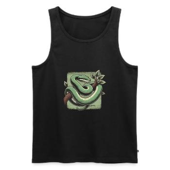 Serpent - Débardeur bio Premium Homme - noir - Devant - Michal (187cm)