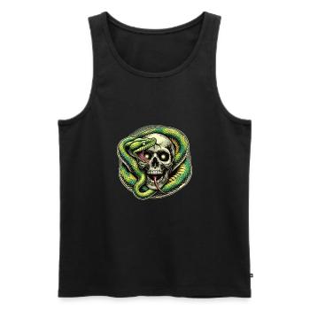 Snake - Men's Premium Organic Tank Top - black - Front - Michal (187cm)