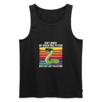 Snake - Men's Premium Organic Tank Top - black - Front - Michal (187cm)